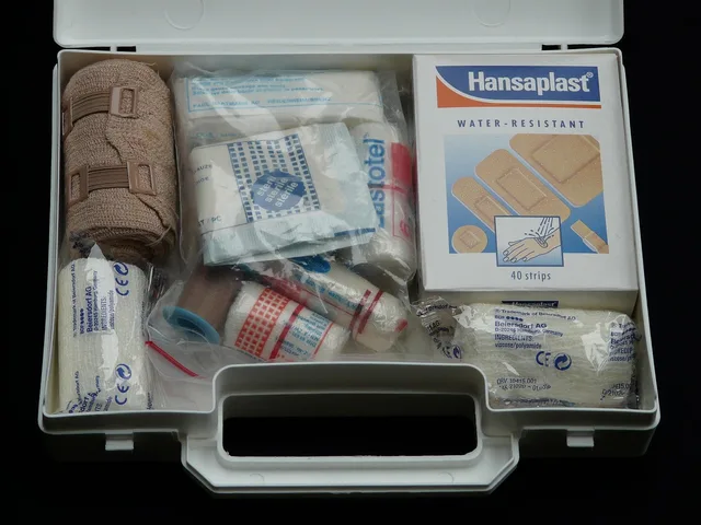 first aid kit, help, suitcase, white, emergency, pavement, first aid, red cross box, container, bandages, first aid bag, sanitary napkins, emergency doctor, ambulance kit, first aid, first aid, first aid, first aid, first aid. Building a family archive emergency kit: before the crisis, not during it