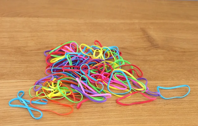 rubber band, rubber bands, colors, colored elastics, office supplies, rubber band, rubber band, rubber band, rubber band, rubber band, rubber bands. Archive materials fail quietly: plastics and rubber damage from the inside