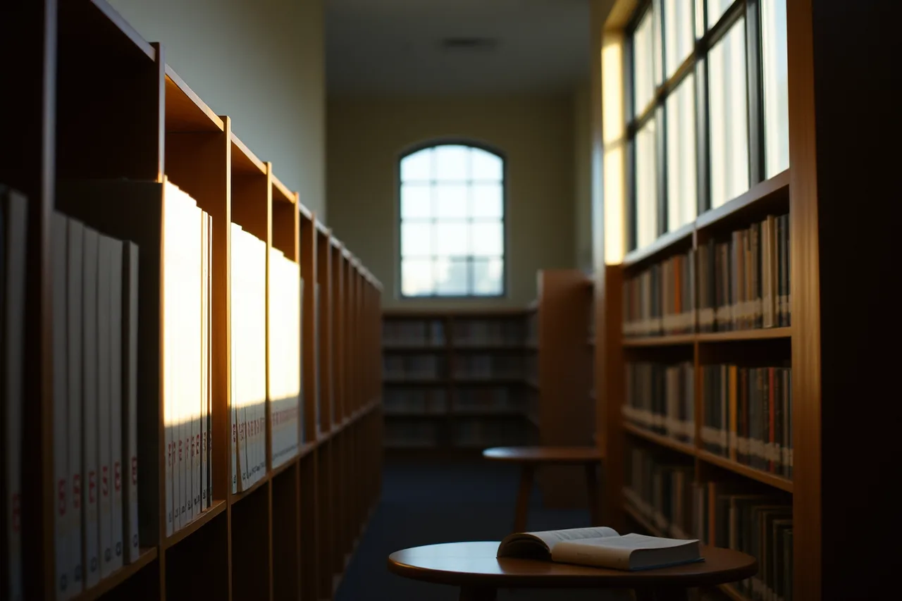 Hands pushing back neighbouring books to grip a spine (Storage for family history organization means choosing one shared condition)